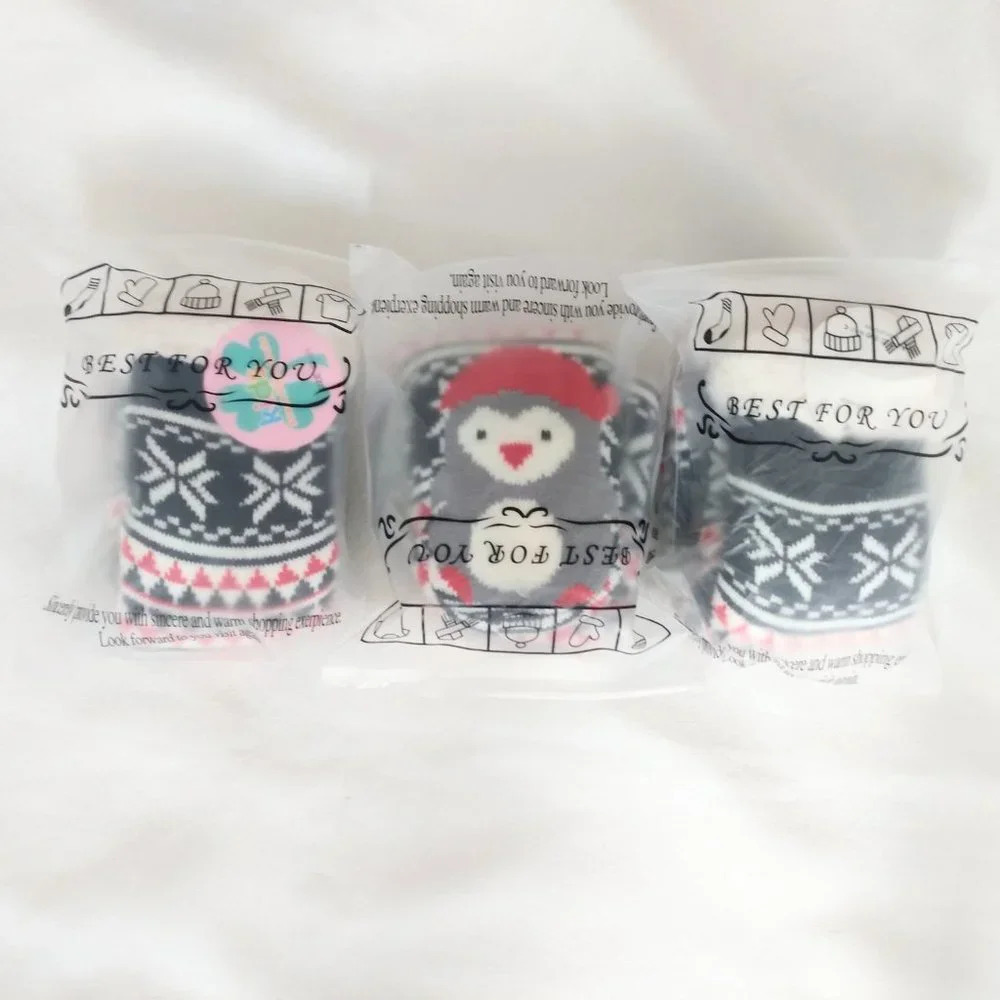 3 pack kids warm fuzzy holiday socks